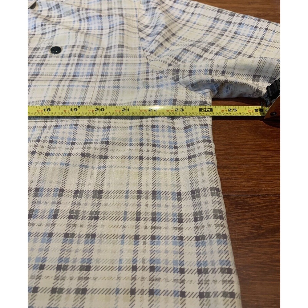 Nat Nast Men's Silk Shirt Plaid Size Large Short Sleeve American Fit FAST SHIP - Picture 6 of 8